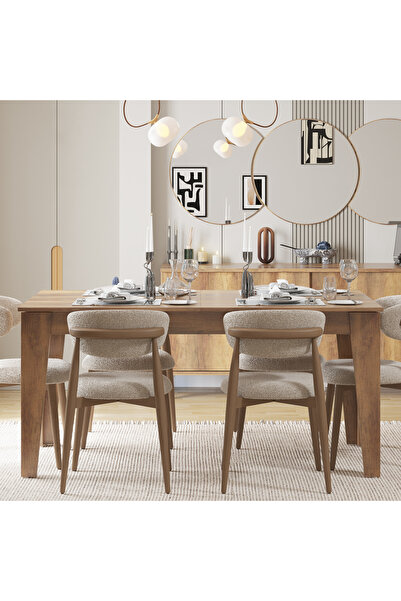 Adore Mobilya Sephia Açılır Yemek Masası - Oslo Ceviz 160x75x90 cm