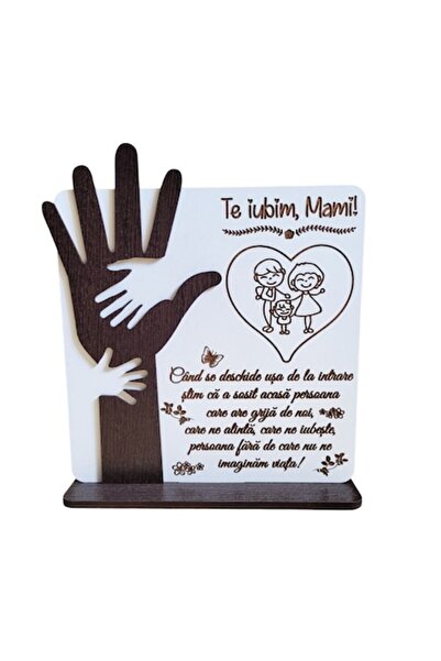 OEM Gift for mother and wife, wooden sign We love you mom, Model 1