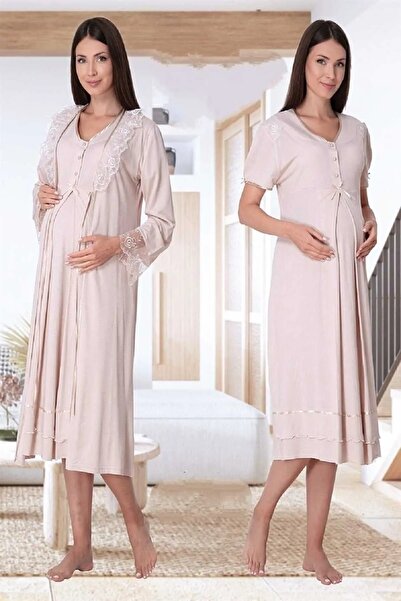 by İGP طقم ثوب نوم للحوامل مع روب للنوم