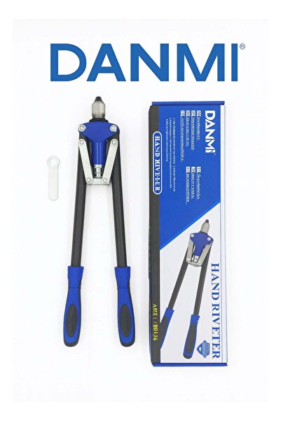 DANMI Industrial Hand Riveter - Comfortable Double Handle with 3 Interchangeable Heads - ART: 190116