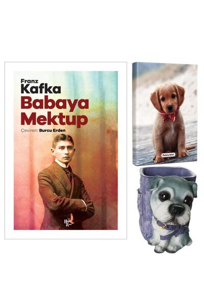 HalkKitabevi Babaya Mektup - Franz Kafka and Decorative Dog Pen Holder - Inno...