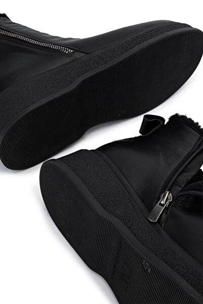 Tamer Tanca Kadın Hakiki Deri Siyah Deri Casual Bot