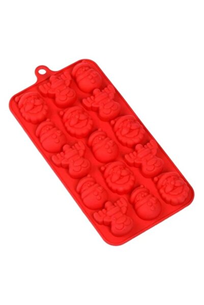 OEM Christmas cake silicone mold, size 20 x 10.5 x 1.5 cm, 15 compartments