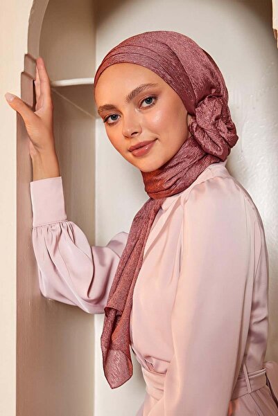 Levidor Toz Pembe Elmas Abiye Şal