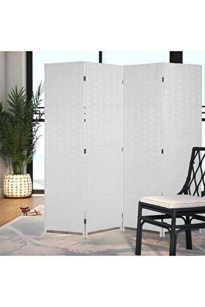 the home mart Home Mart Foldable Movable Stretch Room Divider, Fully Hand-woven Entrance Partition, Suitable for O