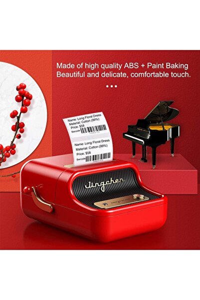 ikayaa Alisashop Label Printer Portable Wireless BT Thermal Label Maker Sticker Printer with RFID Recogniti