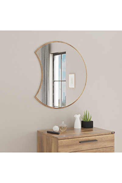 Adore Mobilya Sephia Yemek Odası Aynası Hilal - Oslo Ceviz 67x2x72 cm