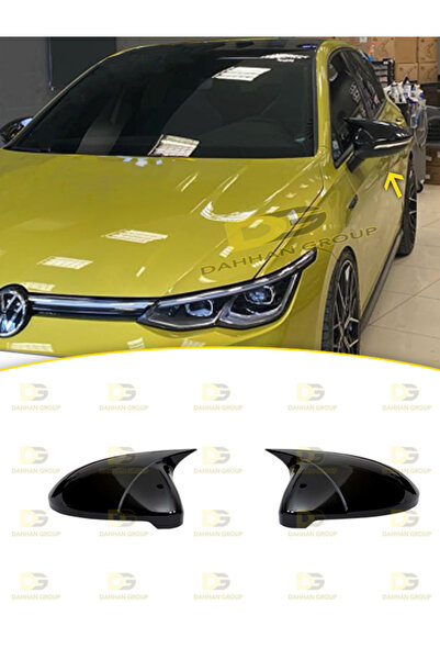 DG Power Vw Golf MK8 2020 ve Sonrası Batman Yarasa Ayna Kapağı Parlak Siyah A...