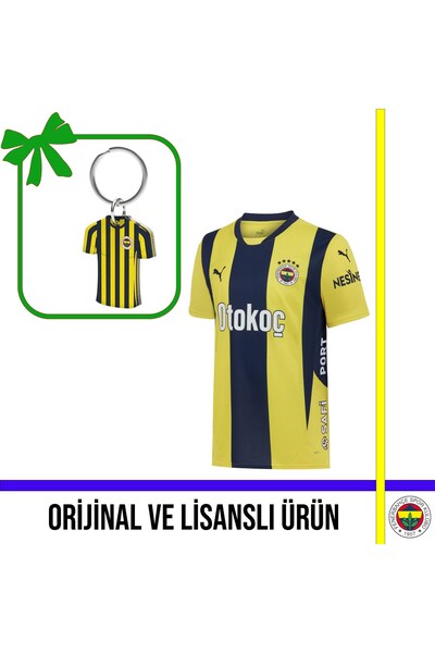 Fenerbahçe Lisanslı 2024/2025 Yeni Sezon Çubuklu Forma ve Forma Anahtarlık