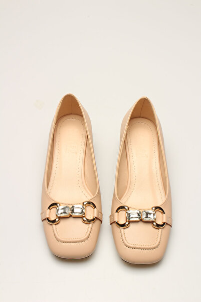 İDİL BEIGE SKIN STONE WOMEN'S HEELS