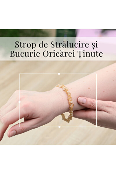 craftmystic Elastic Bracelet with Citrine Chips