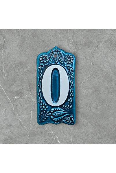 Yılmazel Tulip Patterned Ceramic Door Number 0-9 | Outdoor Durable