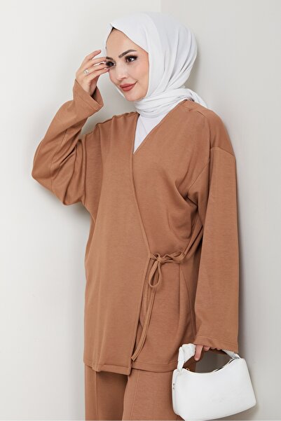 Bestenur Kimonolu Double Suit 1623 - Mink