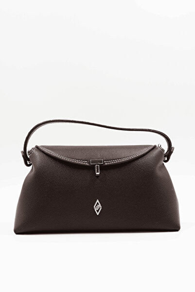 Aron Atelier Rebeca Kahve Kadın Dikiş Detaylı Kadın El Çantası