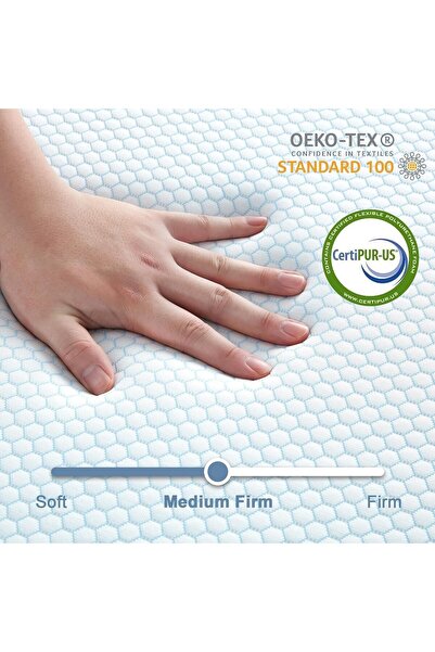 the home mart Tri-Folding Foam Mattress, Play Mat, Foldable Bed, Guest Beds, Portable Floor Guest Be