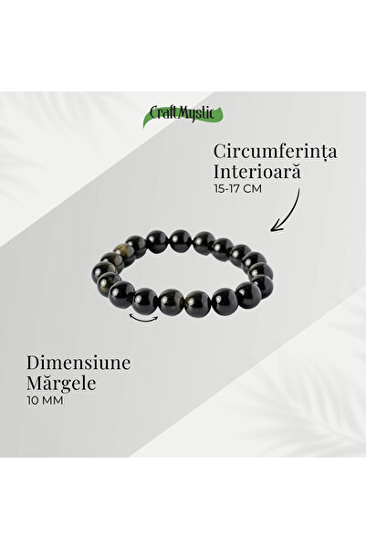 craftmystic Energy and Protection - 10mm Golden Obsidian Bracelet