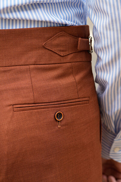 Couture For Gentlemen Italian Style Brick Brown Gurkha Pants CFGK008
