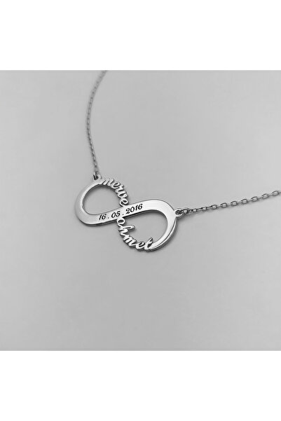 SOLYRA 925 Ayar Gümüş Kişiselleştirilebilir Sonsuzluk Aşk Kolye