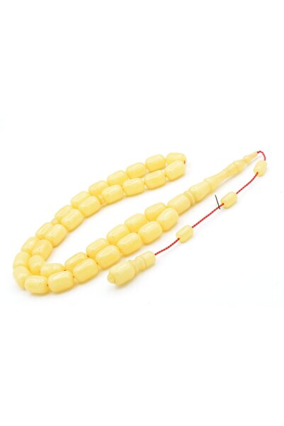 Murty99 Hakan Turan Signed Capsule Cut Yellow Crimped Amber Prayer Beads