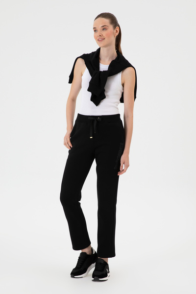 U.S. Polo Assn. Kadın Siyah Şardonlu Eşofman Altı 50313583-VR046