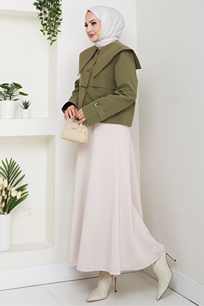 Bestenur Καμπαρντίνα με επένδυση Cape Look 1625 - Χακί