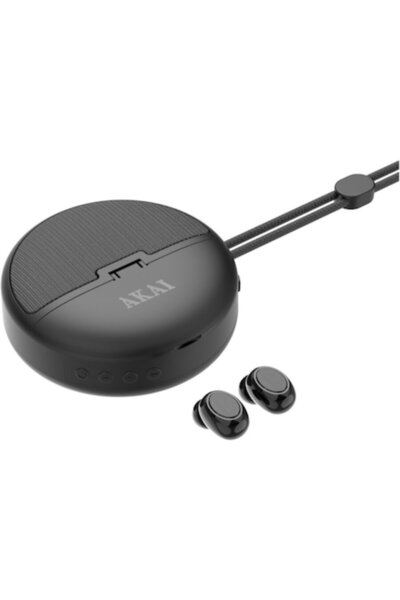 AKAI Casti In-Ear BTE-J500BT, True Wireless, Bluetooth, Cu boxa, Negru