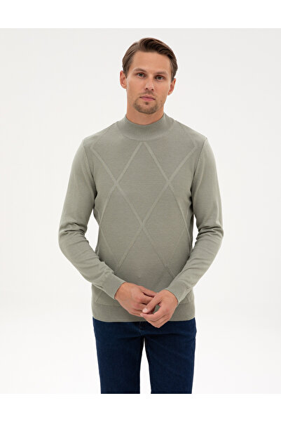 Pierre Cardin Ada Çayı Slim Fit Half Turtleneck Knitwear Sweater 50317520-Vr255