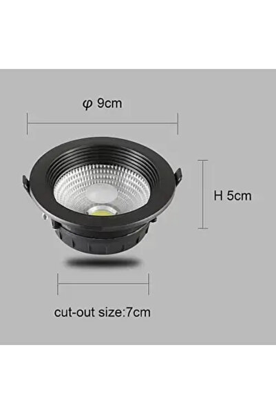 HAMER Carton of 50 pieces, 7 cm, 7 watts, 1 color, black body spotlight