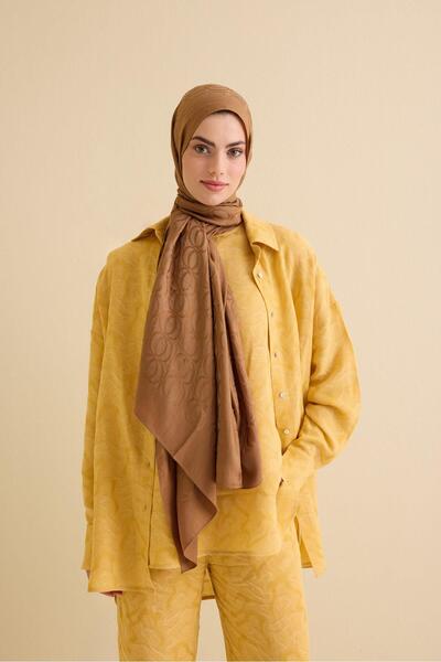 Imannoor Bambunoor Haki Naia Pamuk Şal 70x210