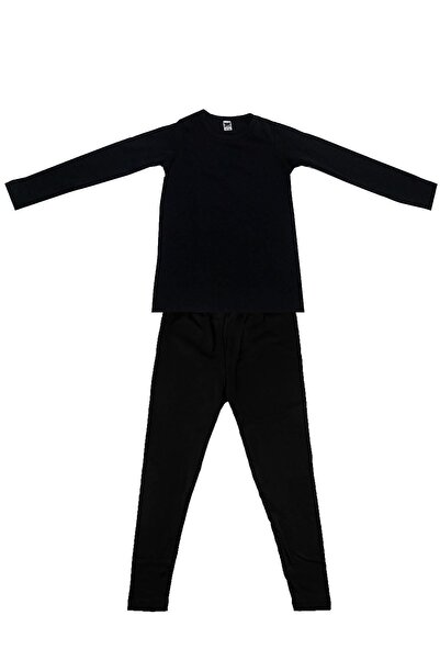Tutku Boy's Thermal Underwear Set-Black-Age 5-6