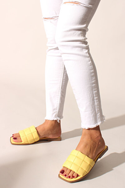 İDİL Yellow Skin Women's Slippers