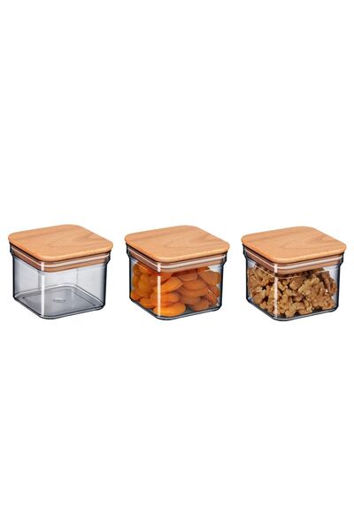 Madame Coco Kaviera 500ml Storage Container with Wooden Lid Set of 3