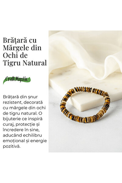craftmystic Tiger Eye Bracelet - Energy and Daily Protection