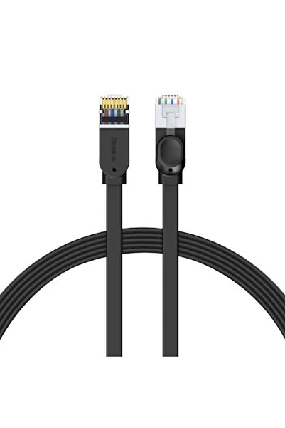 Baseus Cablu retea Flat Ethernet Cat. 6, mufat 2xRJ45, lungime 5m, Negru