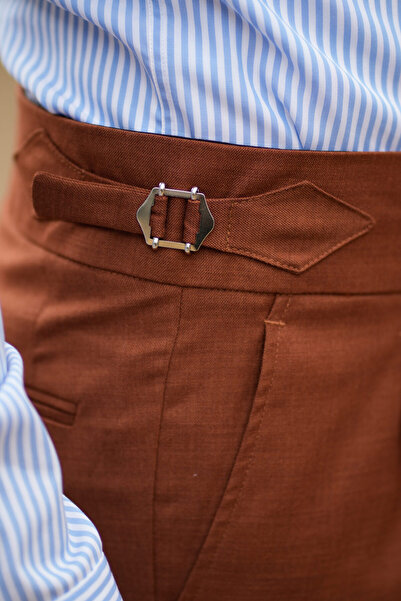 Couture For Gentlemen Italian Style Brick Brown Gurkha Pants CFGK008