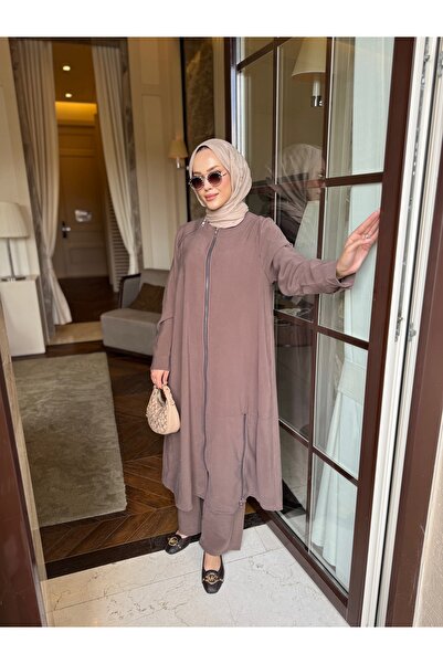 sevannaluxurydesign Zipper Detail Design Cap & Pants Set