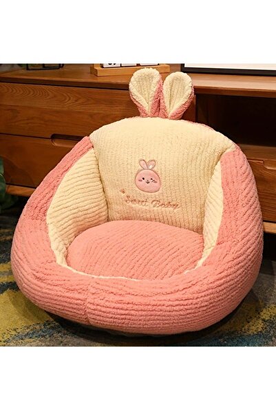 COOYA Cute rabbit cushion, can be leaned on, with backrest support Floor pillow home decoration