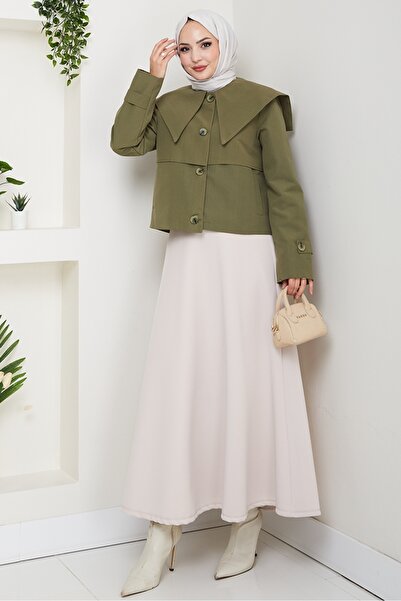 Bestenur Καμπαρντίνα με επένδυση Cape Look 1625 - Χακί