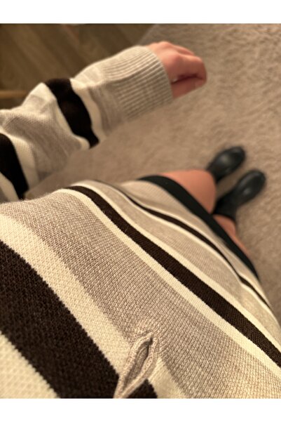 MahraWear سترة تريكو مخططة