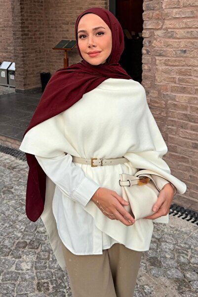 carell Feyza Hakyemez's Choice Robe Asymmetrical Knitwear Cap Ecru