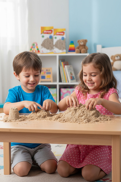 hak-iş oyuncak لون بيج 1000 جرام رمل حركي - للأطفال من عمر 3 سنوات فما فوق