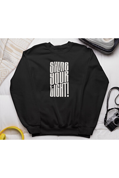 MAGORS سترة رياضية مطبوعة من القطن بأكمام طويلة وياقة دائرية مصنوعة من 3 خيوط