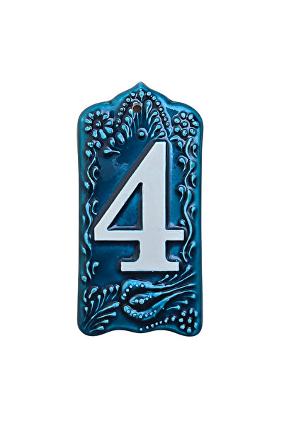 Yılmazel Κεραμική πόρτα με σχέδιο τουλίπας Νούμερο 0-9 |   Ανθεκτικό σε εξωτερικούς χώρους