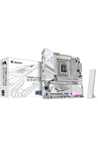 Gigabyte Placa de baza Z890M A ELITE WF7 ICE, LGA1851, DDR5, BT, Wi-Fi, Micro...