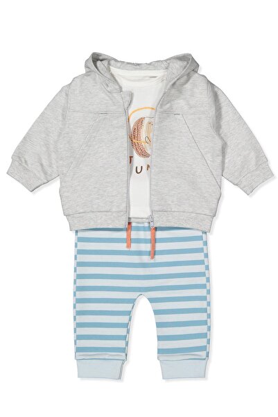 Bebetto İKİ İP HIRKA 3LÜ TAKIM (JUMP IT) GRİ MELANJ