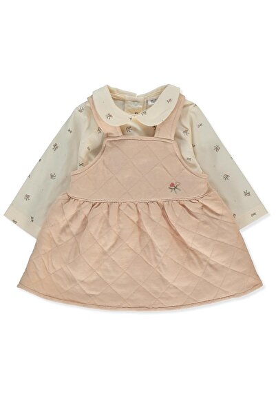 Bebetto KAPİTONE ELBİSE 2Lİ TAKIM (PETİTE FLEURS) BEJ