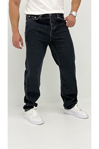 byediz Zora Baggy Denim Koyu Mavi Jean Pantolon
