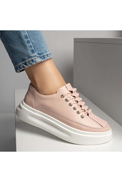 Modlet.ro Γυναικεία ροζ παπούτσια από γνήσιο δέρμα MOD11702