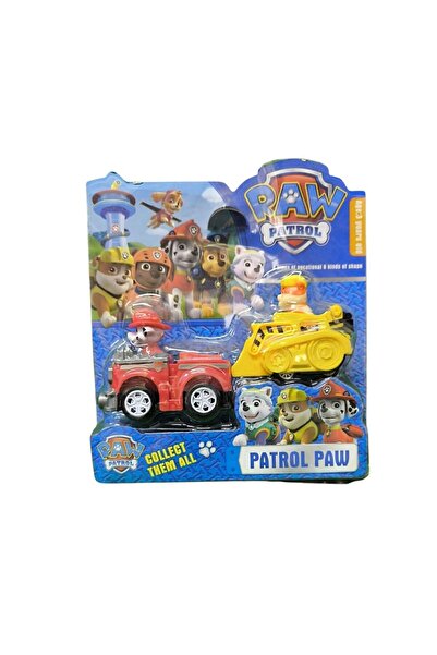 Kids Oyuncak Arabalı Paw Patrol Seti A1-Kırmızı Sarı