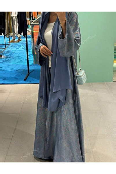 Sheya Cardigan lung Sheya, albastru